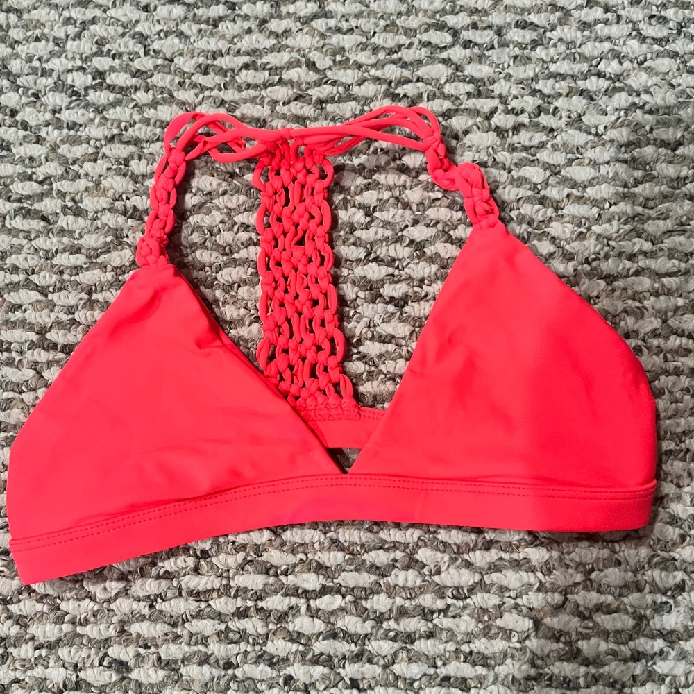 Mikoh crochet top  neon orange size Small